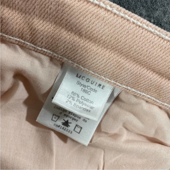 McGuire Denim Valletta Straight Pink Pale Peach Jeans Size 28 - Picture 9 of 11